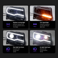 Conjunto de Faros LED Estilo Grand Cherokee XUNBAI para Compass MK49 2011-2016, Lente de Proyector, DRL, Actualización Retrofit, 12V, 1 Año de Garantía
