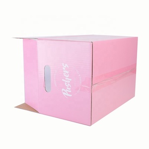 Boîte en carton mobile personnalisé, <span class=keywords><strong>Commerce</strong></span> électronique, boîte de papiers à déchirer facilement, vente en gros, rose - Product Image 5