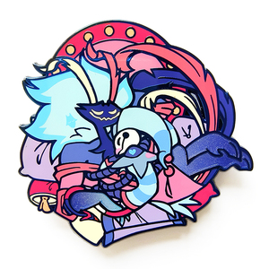 Trung Quốc nhà máy bán buôn thiết kế liên kết chuỗi Chrome mạ men cứng pins Anime tùy chỉnh men pins - Product Image 1