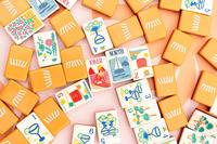 Jeu de tuiles de mahjong en acrylique de luxe américain moderne personnalisé - Portable et résistant à l'eau, écologique pour les collectionneurs et les divertissements