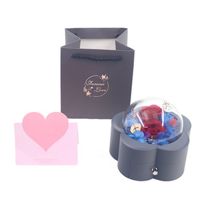 Exquisita Caja de Regalo de Acrílico con Flores Eternas, Caja de Regalo Estilo Cajón, Venta al por Mayor de Cajas de Regalo de Múltiples Especificaciones - Product Image 3