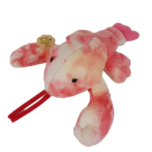 Factory Hot Styles Rapid Shipment 32 Cm Realistic Pink Tie-dye Crayfish Plush Toys