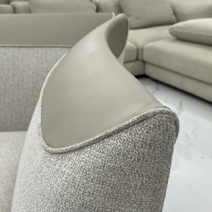 قماش إيطالي حديث مخصص بتصميم بسيط غرفة معيشة على شكل حرف L للفنادق والشقق - Product Image 5