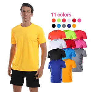 Tùy Chỉnh In Logo Trống Áo Thun Nam Thể Thao Slim Fit T-shirt