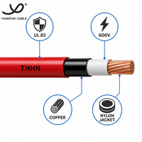 Cable THHN 12 AWG 600V THWN-2 con revestimiento de nailon, cable de cobre para construcción, conducto eléctrico