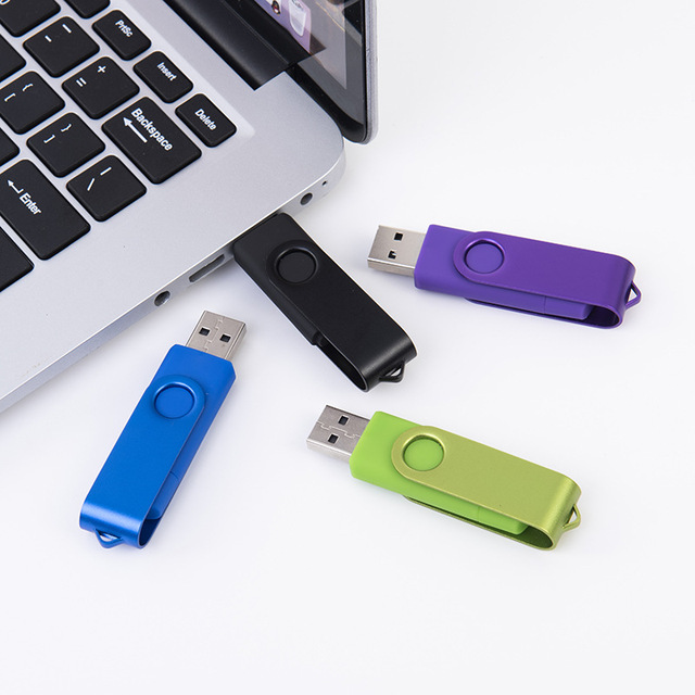 Portable Swivel USB C Thumb Drive U Disk USB Flash Disk 2GB 16GB 64GB 128GB Full Capacity Memory Card for Android & Laptop