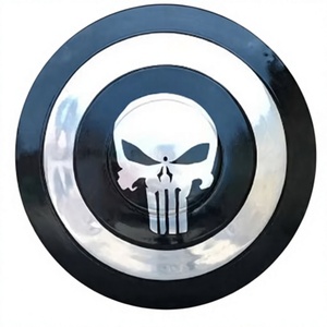 CH Marvels Avengers Shield Metal Black Round 22" Customized Logo Gravure Printed Calvin Handicrafts Halloween Home Decor - Product Image 5