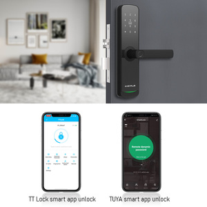 ลดราคา! ล็อคประตูอัจฉริยะแบบดิจิตอลไร้กุญแจ  วัสดุอลูมิเนียม  พร้อมระบบ Wifi และบลูทูธ  ใช้ลายนิ้วมือ  แบบพกพา  ทันสมัย  ปลอดภัย - Product Image 6