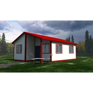 one-Storey 2 Bedroom Prefab Housing for Worker Dormitory or Warehouse Building