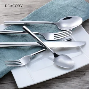 Hot Selling Knife Fork Spoon Gold Luxury Stainless Steel Cutlery Set Silver Flatware