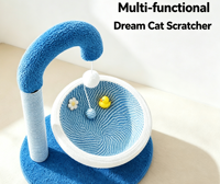 Lit-griffoir et arbre à chat 2-en-1 pour chat de compagnie, durable, résistant à l'usure, sans copeaux, toutes saisons