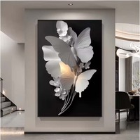 Peintures murales décoratives modernes de luxe en porcelaine et cristal sur toile, style aquarelle, pour la décoration personnalisée de la maison