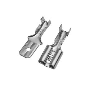 2000 Piezas de Terminales de Compresión de Latón de 6.3 mm, Conector de Resorte Metálico de 6.3 mm, Terminales de Compresión en Frío Hembra y Macho de 6.3 mm - Product Image 2