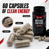 Booster d'oxyde nitrique 500 mg avec L-Arginine pour le soutien de la santé vasculaire, prix d'usine, échantillon gratuit, ODM