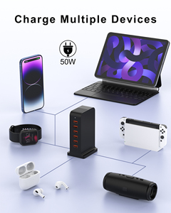 Station de charge USB multi-ports 6 ports 50W pour plusieurs appareils iPhone - Product Image 6