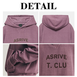 Sudadera con capucha KingSen Custom de 500 g/m², estilo Y2K, con efecto lavado a la arena, logotipo impreso, efecto lavado ácido, tejido French Terry, para hombre. - Product Image 6