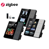 4 Gang Tuya Zigbee Smart Scene Switch Multi-fungsi Dimmer Sensor Gerak Kontrol Lampu Tirai dengan Aplikasi Tuya Smart Life