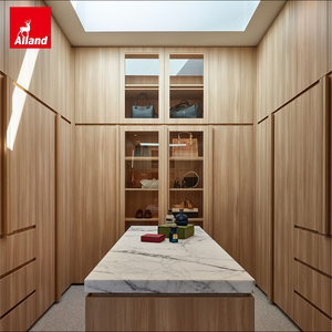 Système d'organisation de placard Allandcabinet Walk-In, organisateurs de placards et de chambre en bois pour vêtements, placard avec tiroirs et accessoires - Product Image 3