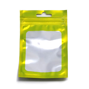 <span class=keywords><strong>Sac</strong></span> d'emballage en plastique transparent à glissière avant avec trou de suspension pour bijoux cadeaux décoratifs ornements suspendus pochette à glissière avec trou de suspension - Product Image 6