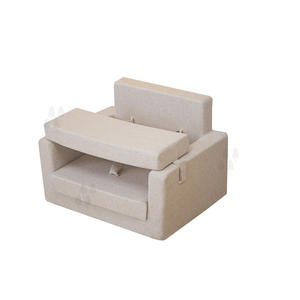 Siège de soutien d'activité amovible en tissu de lin minimaliste 2-en-1 Canapé-<span class=keywords><strong>chaise</strong></span> pour enfants pour chambre à coucher, salle à manger, bébé pour le salon - Product Image 6