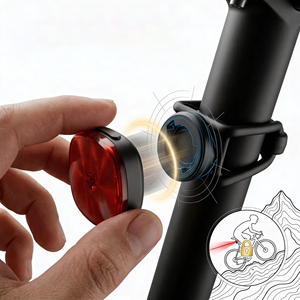 300LM Super Bright Bicycle Front & Tail <b>Light</b> Combo Set with USB-C Rechargeable Case IPX5 for Night Riding - Product Image 2