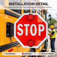 Panneau de signalisation LED clignotant Stop/Slow pour bus scolaire, contrôle de la circulation, en aluminium, arabe, anglais, vente en gros Yxz