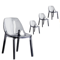 Chaises de salle à manger transparentes vert menthe élégant clair acrylique cristal sans bras fantôme chaise plastique PC Optimal Restaurants