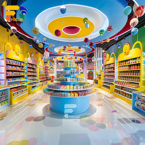 <span class=keywords><strong>Comptoir</strong></span> de <span class=keywords><strong>snack</strong></span> au design unique de magasin de noix Décor de chocolat géant Présentoir de bonbons Étagère Présentoir de bonbons avec lumières LED - Product Image 4