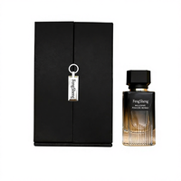 Caja de Perfume Rígida Negra de Lujo Personalizada con Papel Magnético y Diseño en Relieve