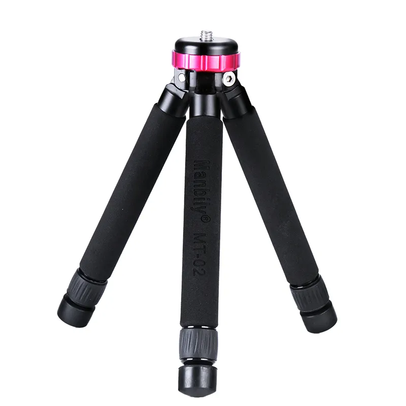 Amazon sıcak satış 1/4 ve 3/8 vida alüminyum alaşım taşınabilir DSLR kamera Monopod masaüstü standı Mini Tripod