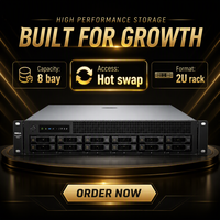 Serveur Rack 2U R530 d'occasion, 8 baies, 2,5 pouces, stockage SAS/SATA Hot Swap, processeur Intel Xeon