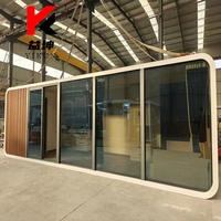 Maison préfabriquée à énergie solaire avec design luxueux de capsule spatiale Smart Apple Cabin House pour usage hôtelier