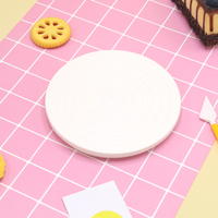 Plateau tournant à gâteau en plastique écologique de 14 cm de diamètre, kit de pâtisserie DIY avec support à fleurs, outil de décoration rose de qualité alimentaire