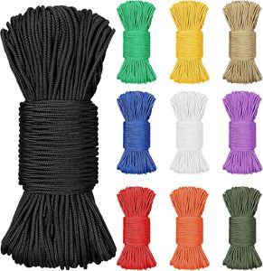 Cordes de parachute 550 lb à 10 brins, 30 m (100 pieds), corde de fixation pour tente, auvent, corde tactique, équipement de survie en extérieur - Product Image 1