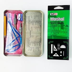 Ensemble d'outils de géométrie mathématique en métal Super Marshal Design 13 pièces, best-seller pour les étudiants - Product Image 1