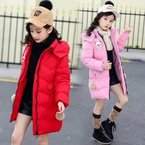 Зимняя модная теплая детская куртка на хлопковом наполнителе, куртки для девочек