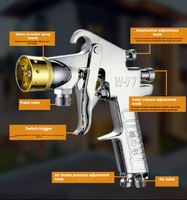 Équipement de pulvérisation REALMAX 2L, pistolet de pulvérisation pneumatique ressemblant à une pierre, réservoirs à pression pour pulvérisateur de peinture à la chaux naturelle
