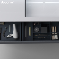 Produk Kamar Mandi Berkualitas Tinggi Doporro, Wastafel Mineral Cast, Kabinet Dinding Kamar Mandi, Rak Vanity Gantung Dinding, Kombinasi Modern untuk Hotel, 10 Set