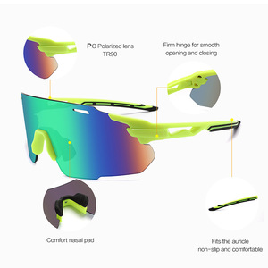 Lunettes de sport ultra-légères TR90 pour marathon, polarisées UV400, pour cyclisme et activités de plein air, type 3, pare-soleil - Product Image 3