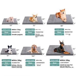 Tikar tempat tidur anjing semua musim, tikar tempat tidur anjing persegi dapat dilepas dicuci Tangan flanel rakitan kemasan karton padat tahan lama ramah lingkungan - Product Image 4