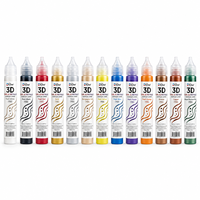 리사 3D 펄 메탈릭 아크릴 라이너 30ml 페인트 펜 DIY 드로잉 용품 무독성 종이 캔버스 유리 나무 돌 직물