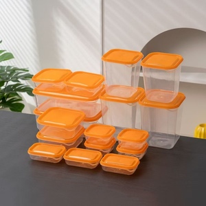 Gıda konteyner buzdolabı organizatör aperatifler fındık meyve saklama kutusu kavanoz 17 adet/takım şeffaf mutfak depolama - Product Image 5