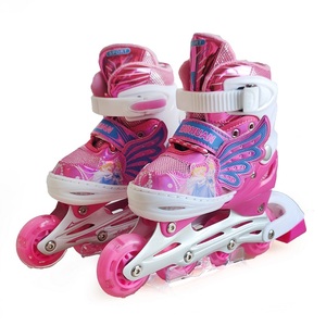 <span class=keywords><strong>Pattini</strong></span> in Linea <span class=keywords><strong>Rosa</strong></span> Lampeggianti Regolabili alla Moda con Ruote in Gomma per Bambine, <span class=keywords><strong>Pattini</strong></span> a Rotelle con Ali - Product Image 2