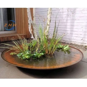 Bol d'<span class=keywords><strong>eau</strong></span> en acier Corten pour le jardin, <span class=keywords><strong>raccord</strong></span> extérieur en métal durable - Product Image 3