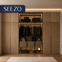 Fabricant de meubles sur mesure pour armoires, unité modulaire, style Art Déco, système de portes coulissantes, finition haute brillance, armoire de dressing