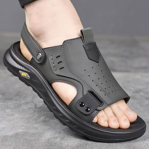 Sandales d'été décontractées et sportives pour hommes, légères, amortissantes, imperméables, respirantes, avec soutien de la voûte plantaire et boucle, idéales pour la marche en extérieur et la plage - Product Image 1