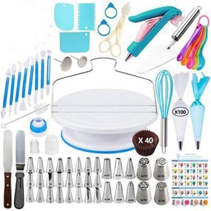Juego de 207 Piezas para Hornear, Juego de Plato Giratorio para Pasteles, Juego de Plumas para Decorar con Flores - Product Image 1