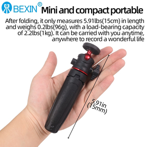 BEXIN <span class=keywords><strong>Tripod</strong></span> Desktop, dengan sudut pengambilan dapat diatur, <span class=keywords><strong>Tripod</strong></span> portabel Mini cocok untuk kamera dan pemotretan ponsel - Product Image 3