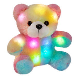 Poupées en peluche électroniques <span class=keywords><strong>Rainbow</strong></span> Bear avec lumières et musique Cadeaux d'anniversaire pour enfants en gros - Product Image 1