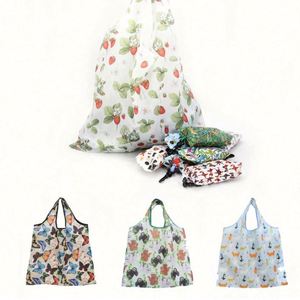 Bolsa de Compras Plegable Reutilizable Personalizada de Fábrica, 190T, de Nailon y Poliéster, con Bolsa Pequeña - Product Image 1